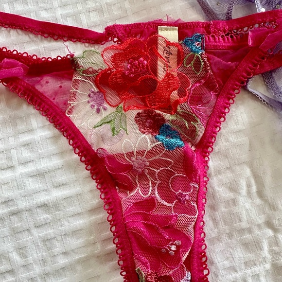 Victoria’s Secret For Love and Lemons Luella Thong Panty Pink - Picture 6 of 13